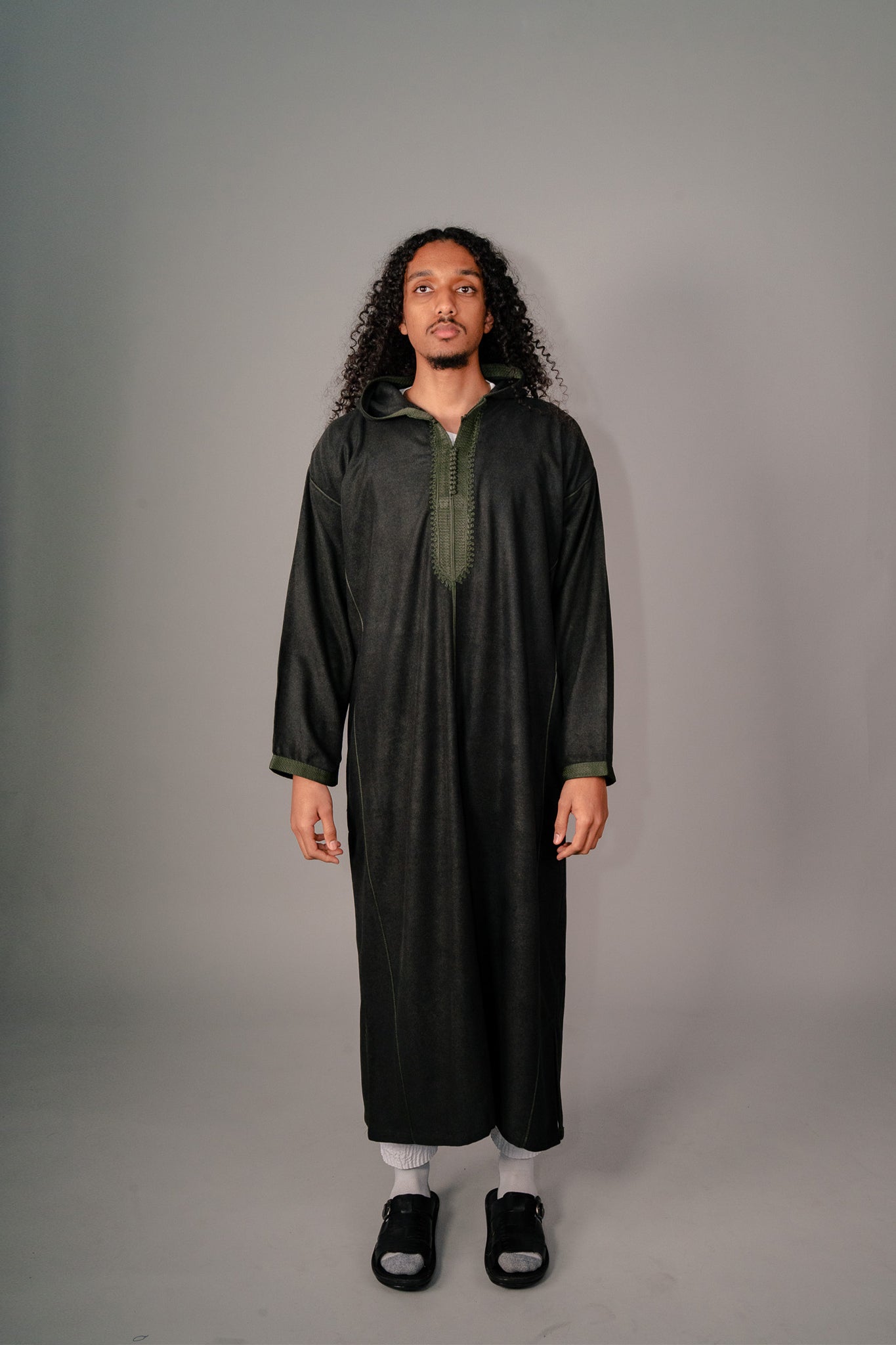 Olive Green Winter Djelleba