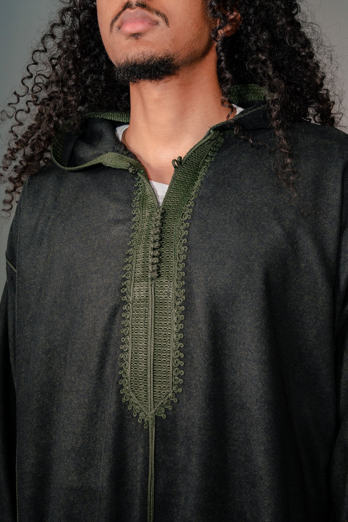 Olive Green Winter Djelleba