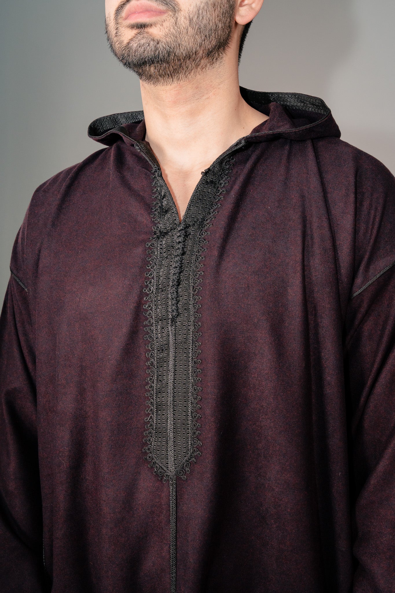 Deep Burgundy Winter Djelleba